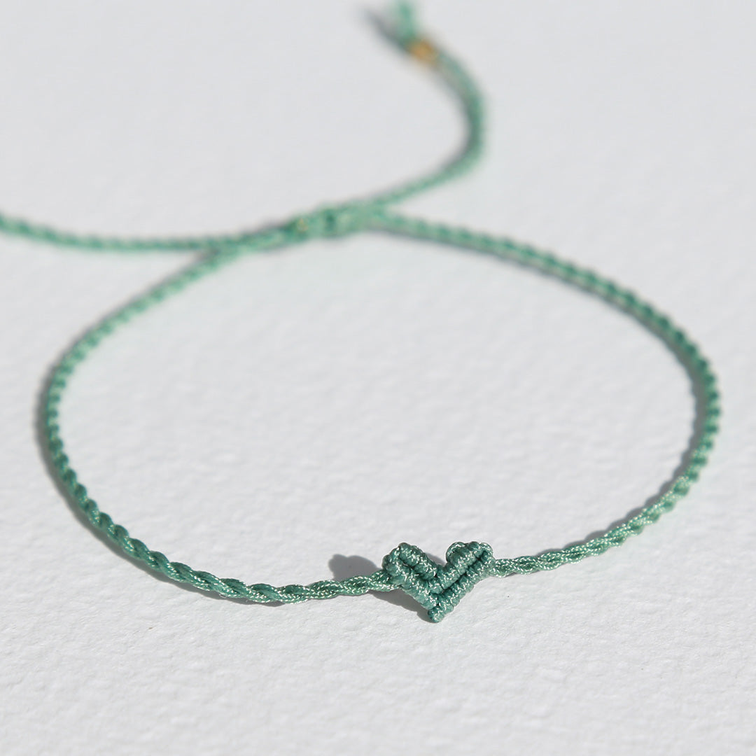 Armband klein hart sea green