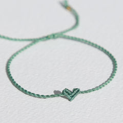 Armband klein hart sea green