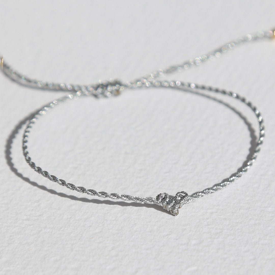 Armband klein hart zilver