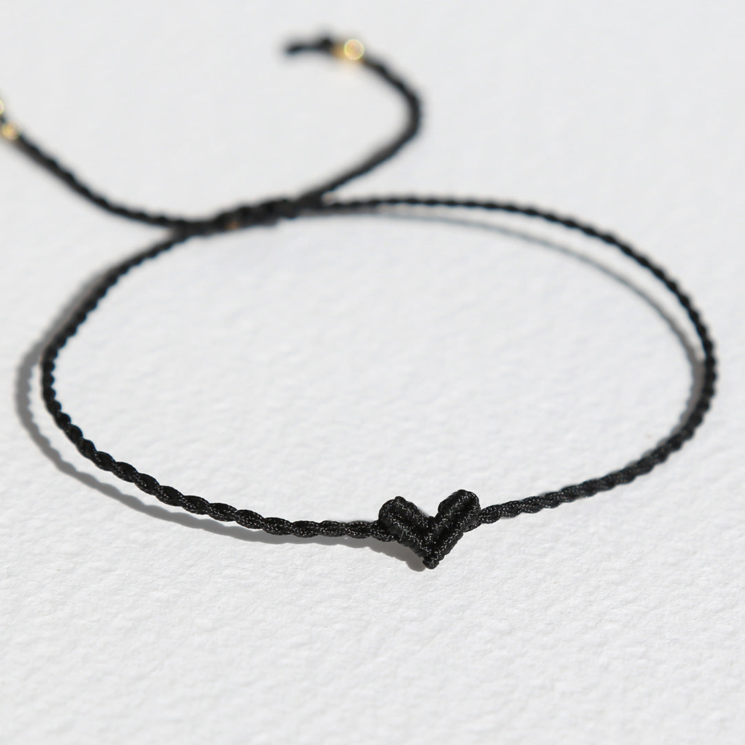 Love Ibiza Herzarmband schwarz