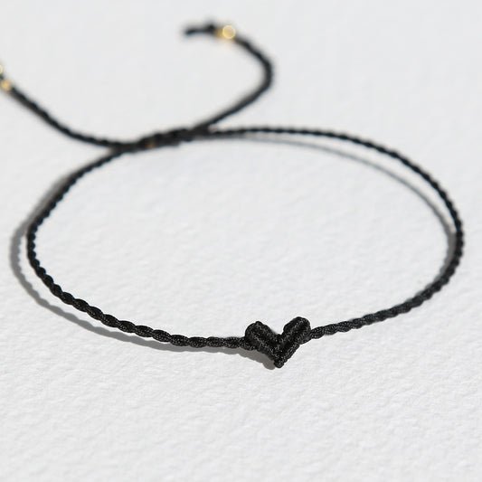 Bracelet small heart black
