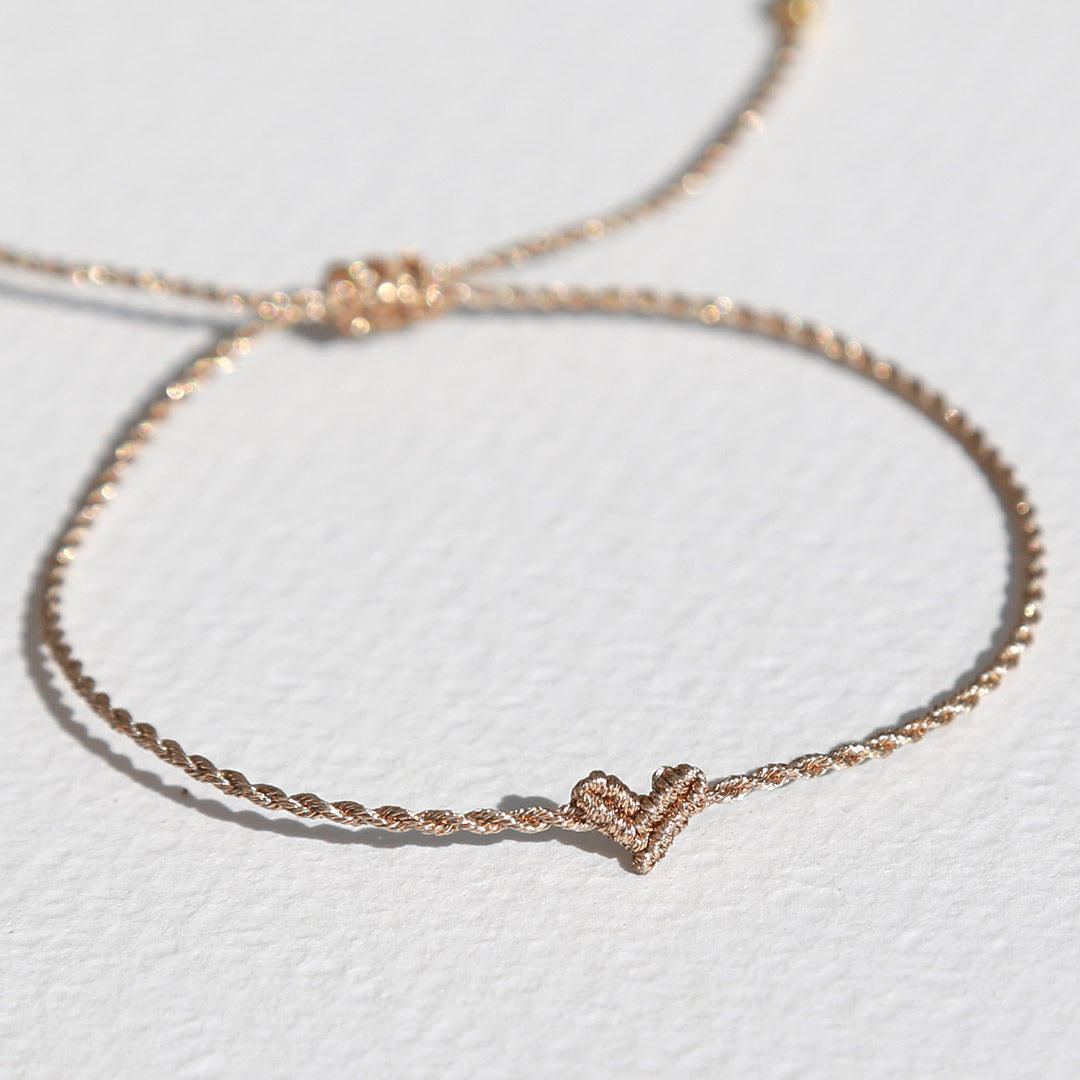 Bracelet coeur Love Ibiza champagne