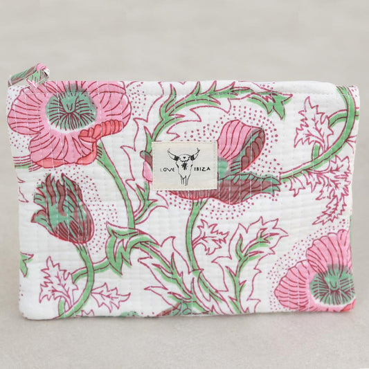 Bolsa de maquillaje blanca