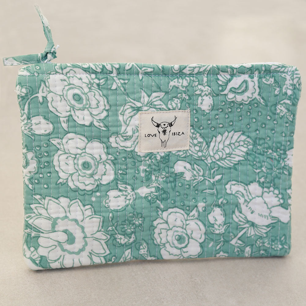 Make-up bag mint flower