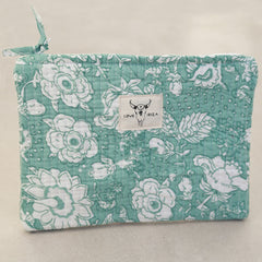 Make-up bag mint flower