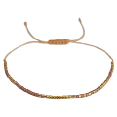 Brazalete Miyuki oro coñac