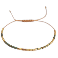 Brazalete Miyuki oro oliva