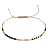 Miyuki bracelet black gold