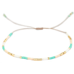 Pulsera Miyuki en colores turquesa