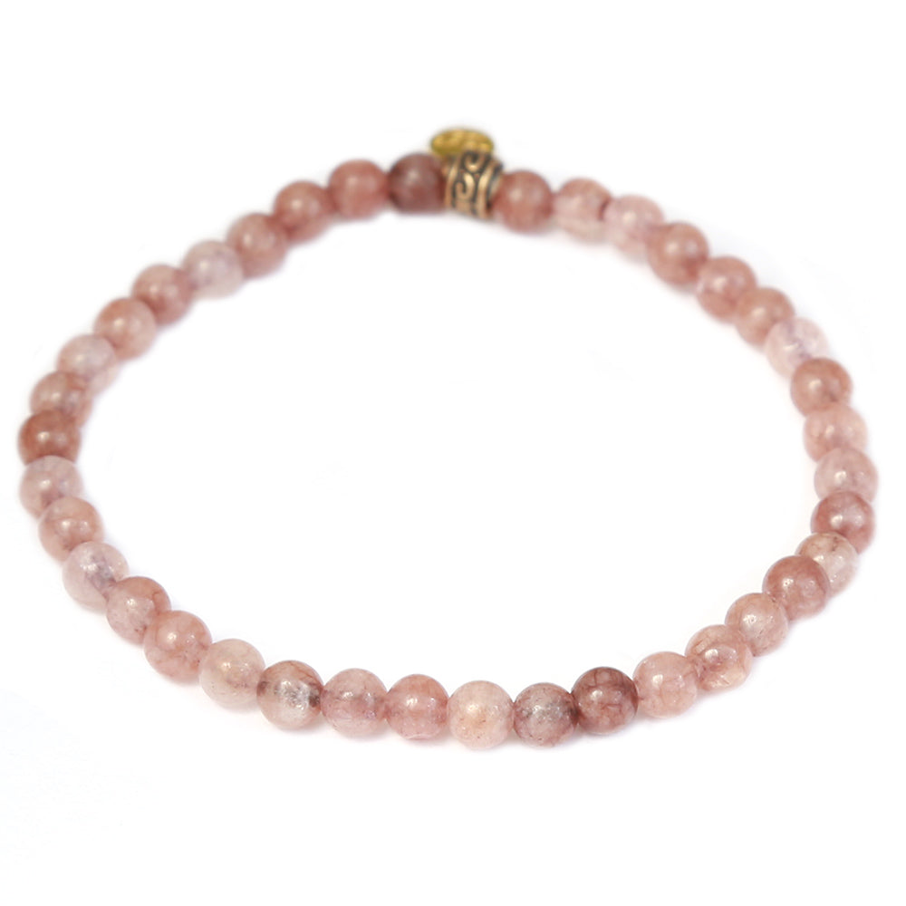Brazalete nómada de piedra preciosa de cuarzo hematita