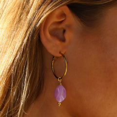 Ohrringe Rocks Flieder