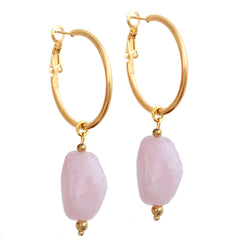 Earrings rocks rose