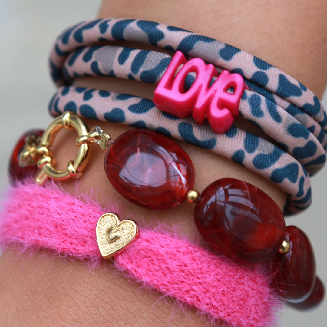 Bracelet pastille bordeaux