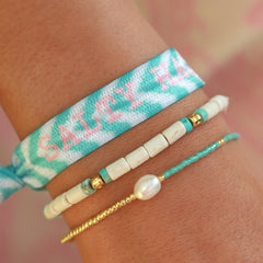 Brazalete Miyuki Parel turquesa
