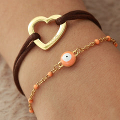 Brazalete ojo griego naranja