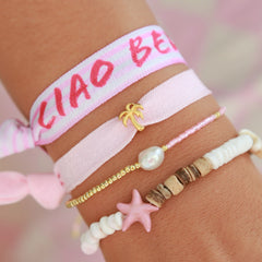 Brazalete Miyuki Perla Rosa