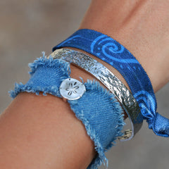 Bangle hammered zilver