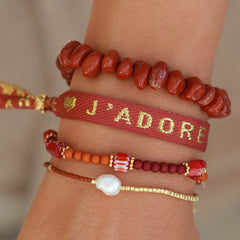 Bracelet perles miyuki cognac