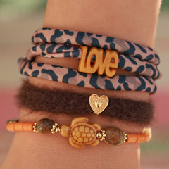 Armband turtle oranje