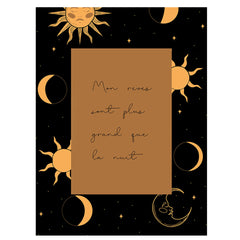 Postkarte Mon reves sont plus grand que la nuit