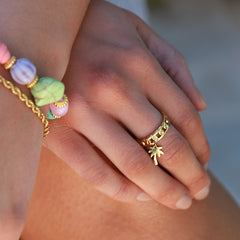 Ring palm goud