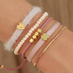 Brazalete Miyuki oro coñac
