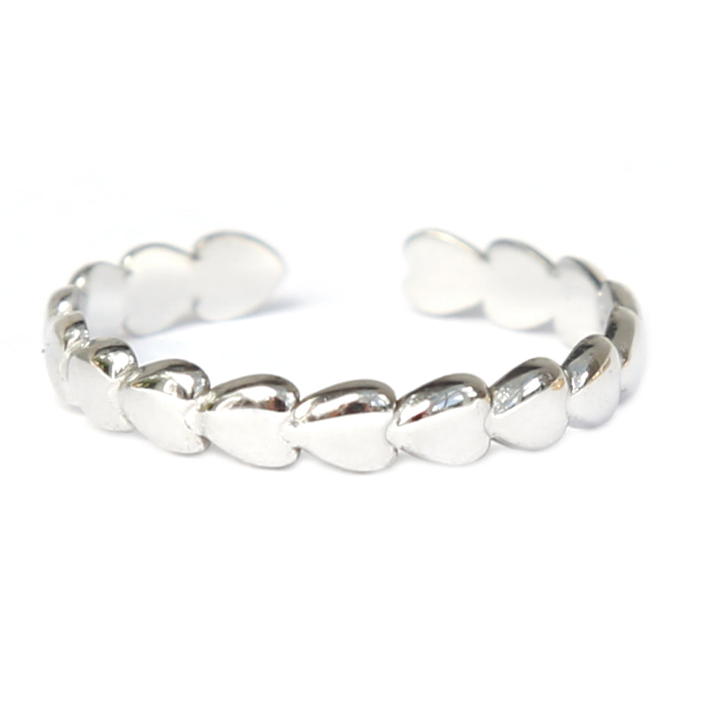 Anillo de plata con forma de corazón