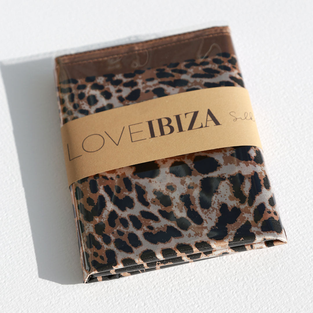 Satijnen bandana sjaal leopard