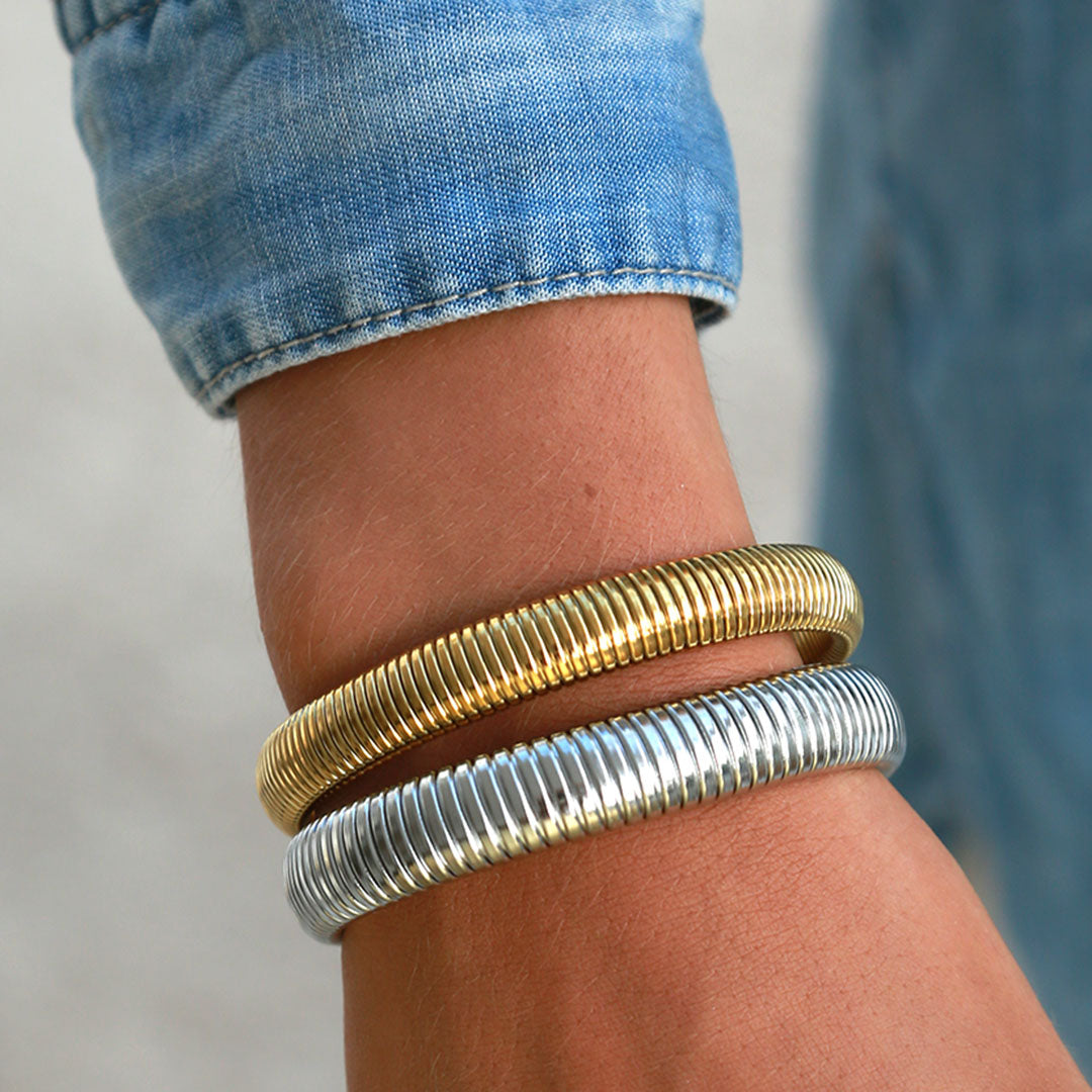 Brazalete elástico plata
