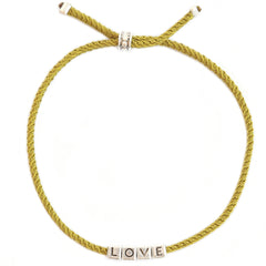 Pulsera del amor plata oliva