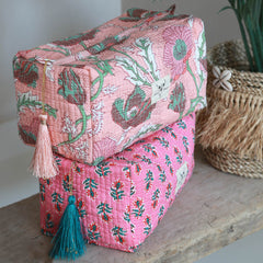 Tocador con estampado de bloques Fez Blossom peach M
