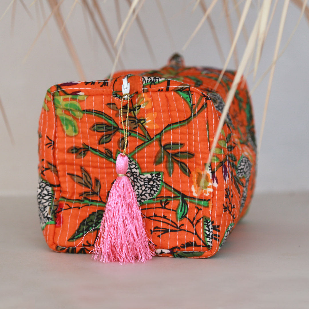 Neceser con estampado de bloques Fez Kids naranja M