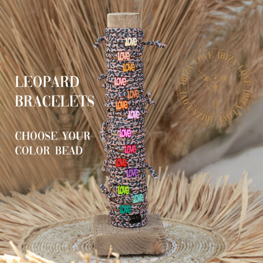 Armband Leopard love - kies je eigen kleur!