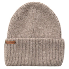 Gorro de lana color topo