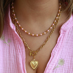 Necklace Moraira light pink