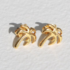 Gouden oorbellen palmboom