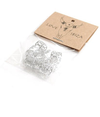 Perles bijoux de cheveux argentées