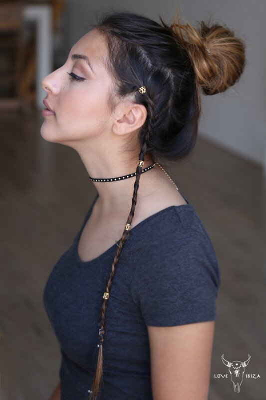 Perlas para el cabello doradas