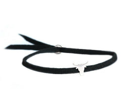 Pulsera de búfalo plata negra