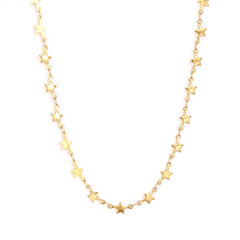 Cadena de oro cielo lleno de estrellas