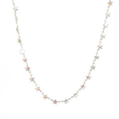 Collar de plata cielo lleno de estrellas