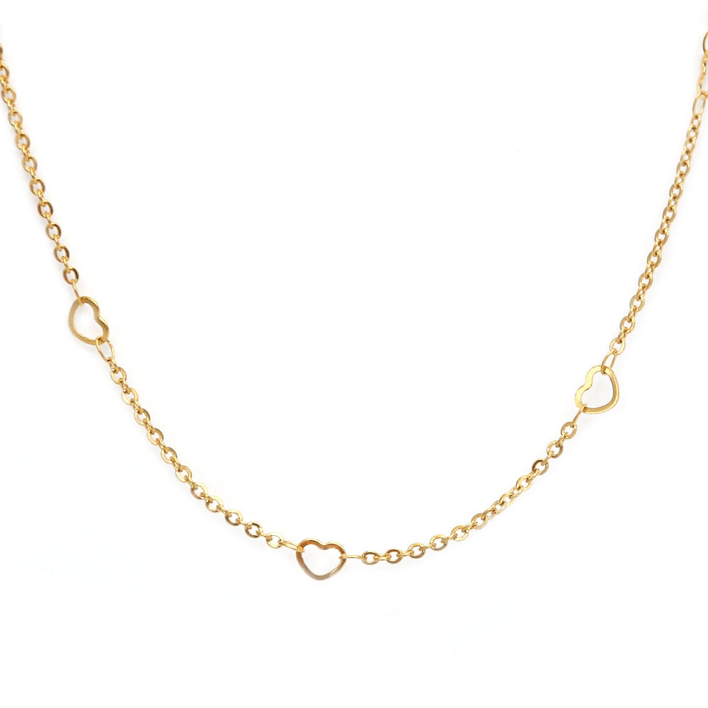 Collar de oro con corazón pequeño