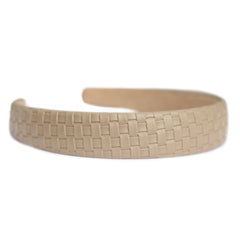 Diadema trenzada beige