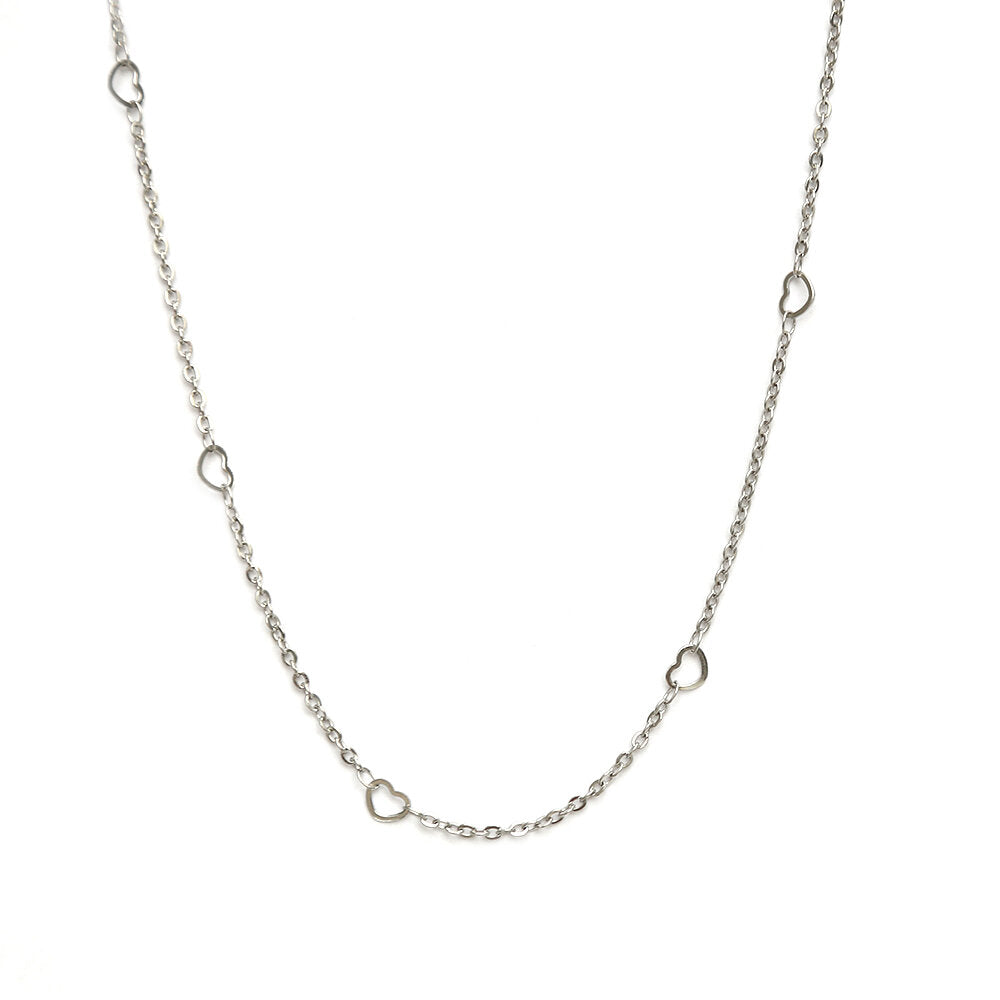 Collar de plata pequeño corazón