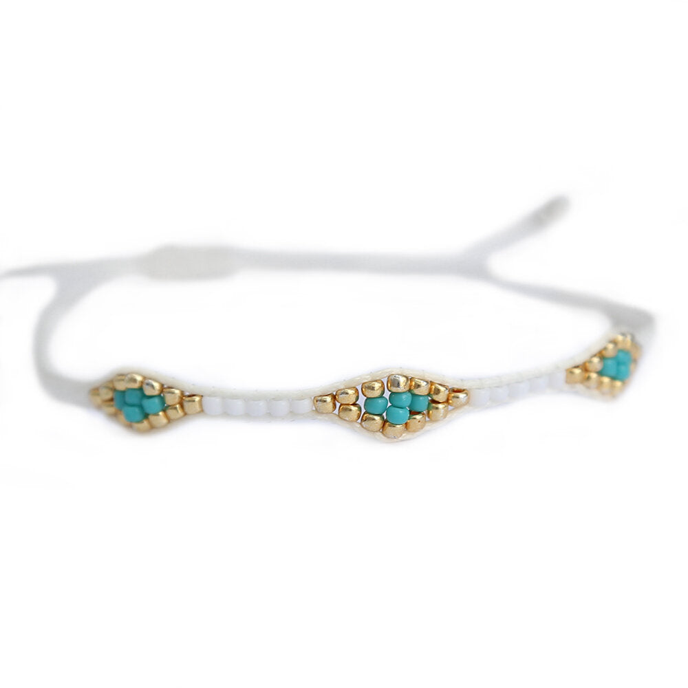 Brazalete Miyuki Ibiza blanco