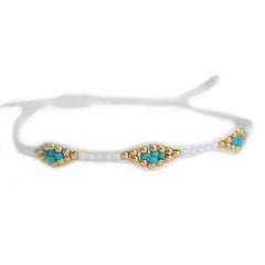 Brazalete Miyuki Ibiza blanco