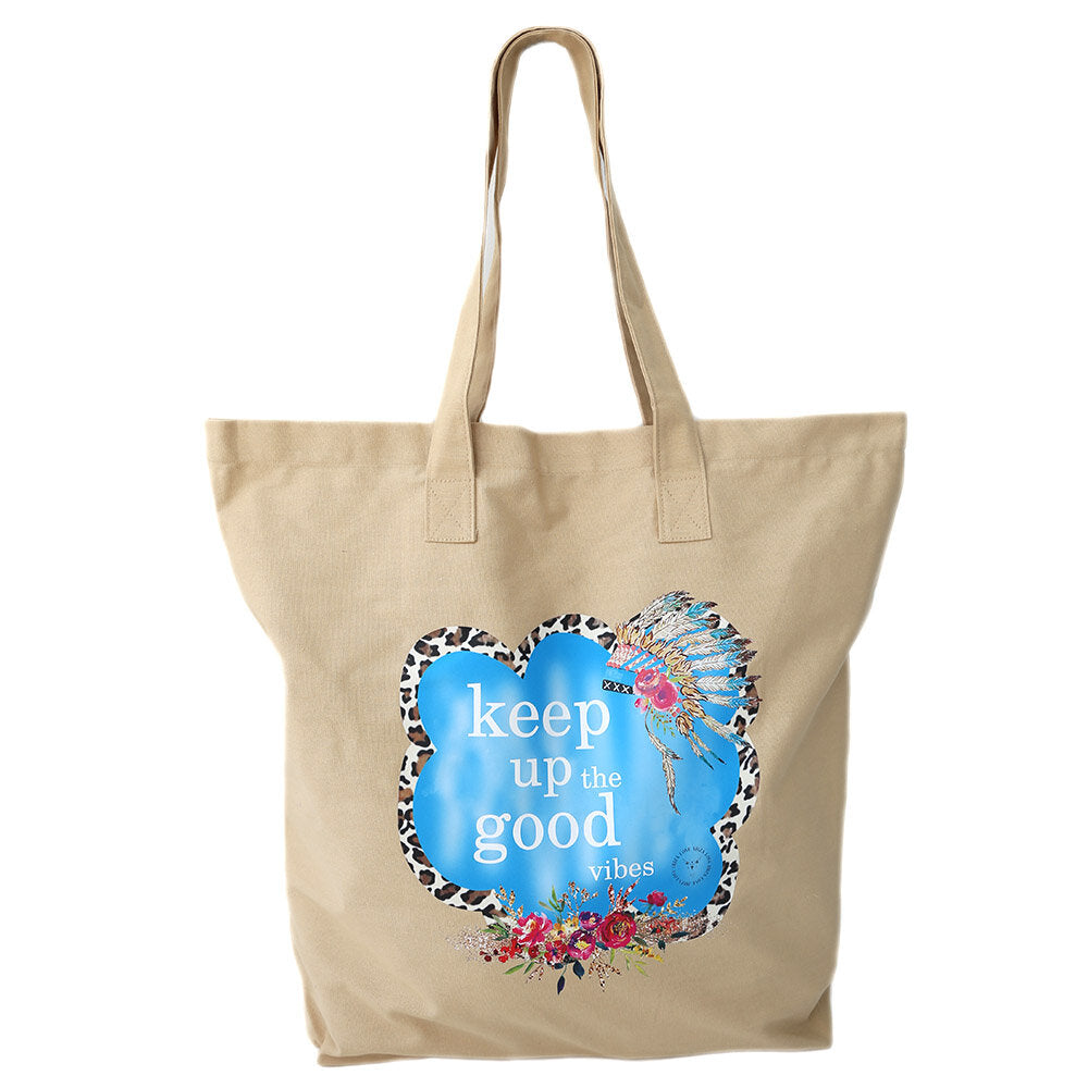 Canvas bag keep up the good vibes