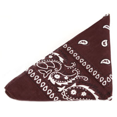 Pañuelo bandana paisley marrón oscuro