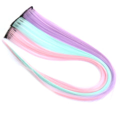 Juego de 3 pinzas para extensiones de cabello en tonos pastel