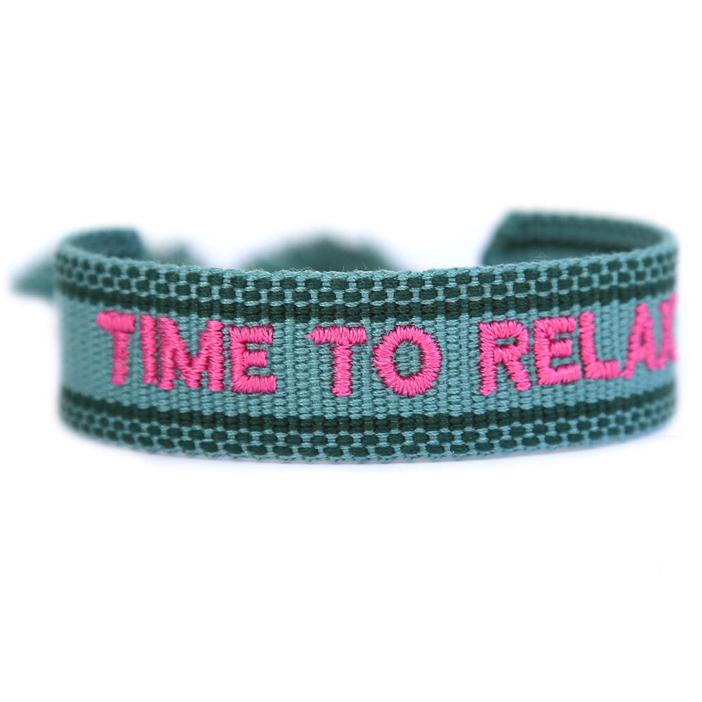Geweven armband time to relax